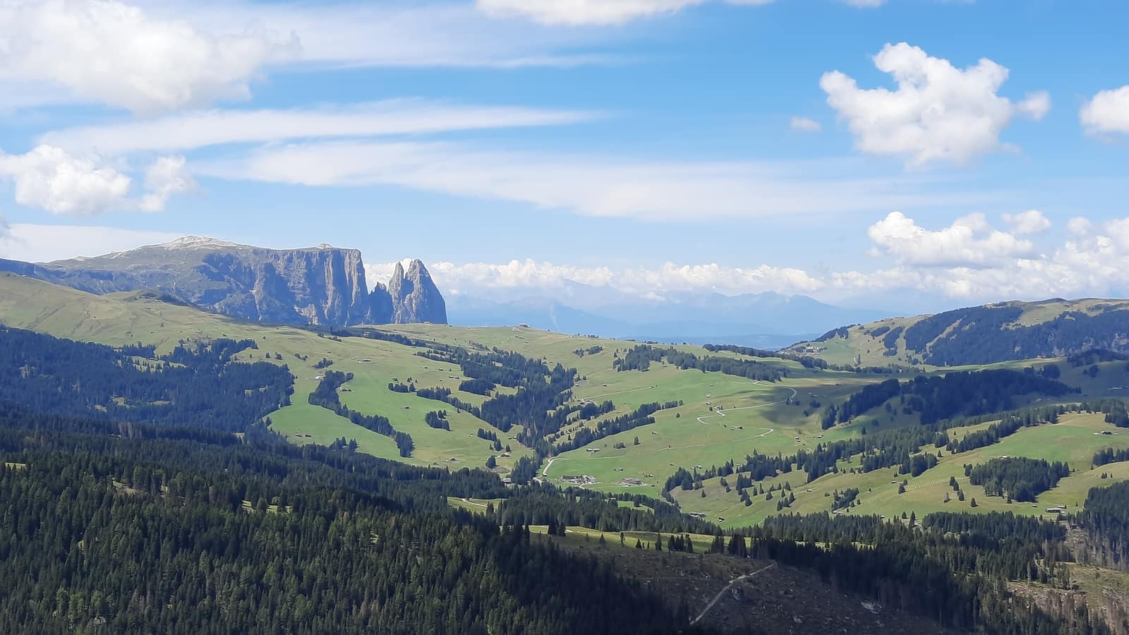 Alpe di Siusi, with the Sciliar in view.