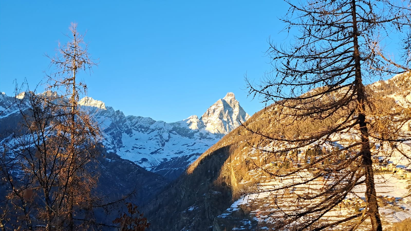 The Matterhorn from the La Magdeleine, Chamois path.