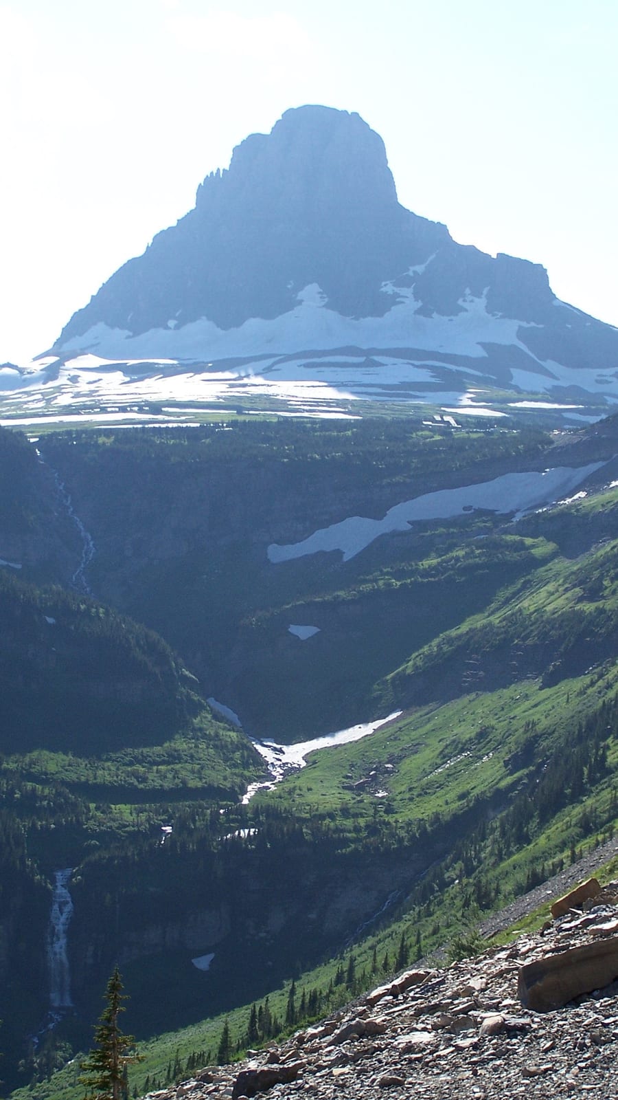 Glacier National Park, Logan Pass. Clements Mountain above the glacial valley.