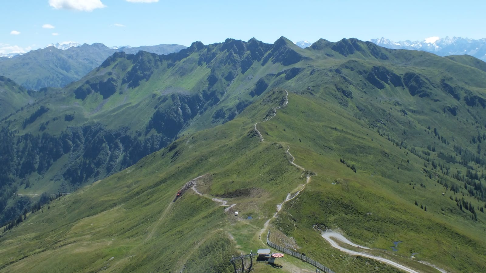 Tyrol, Alpbachtal. Panoramic trails along broad ridgelines.