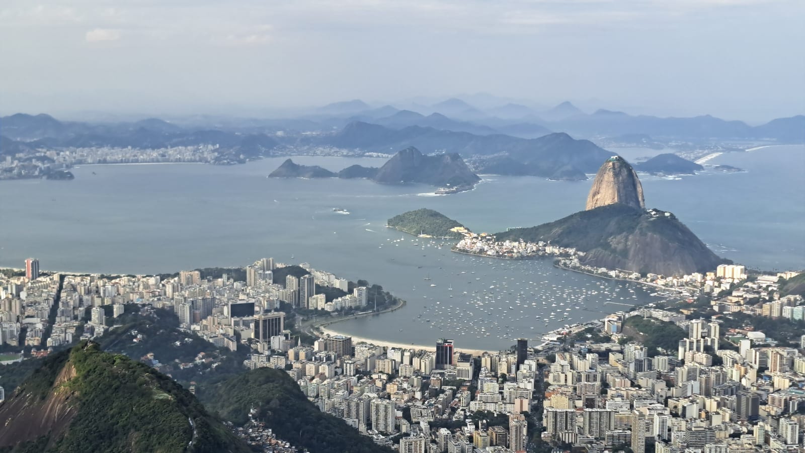 Botafogo Bay and Sugarloaf Mountain, seen from Corcovado