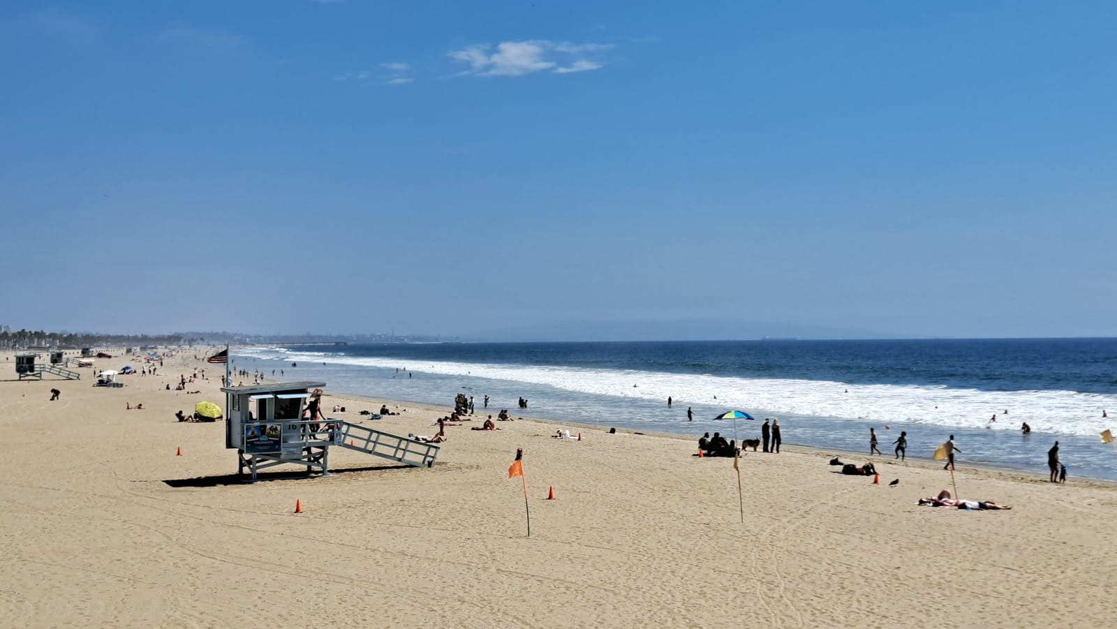 Santa Monica Beach, near the pier marking the end of Route 66
